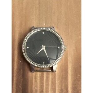 MANHATTAN BY CROTON Ladies Watch Black Dial Black New Battery Face Only